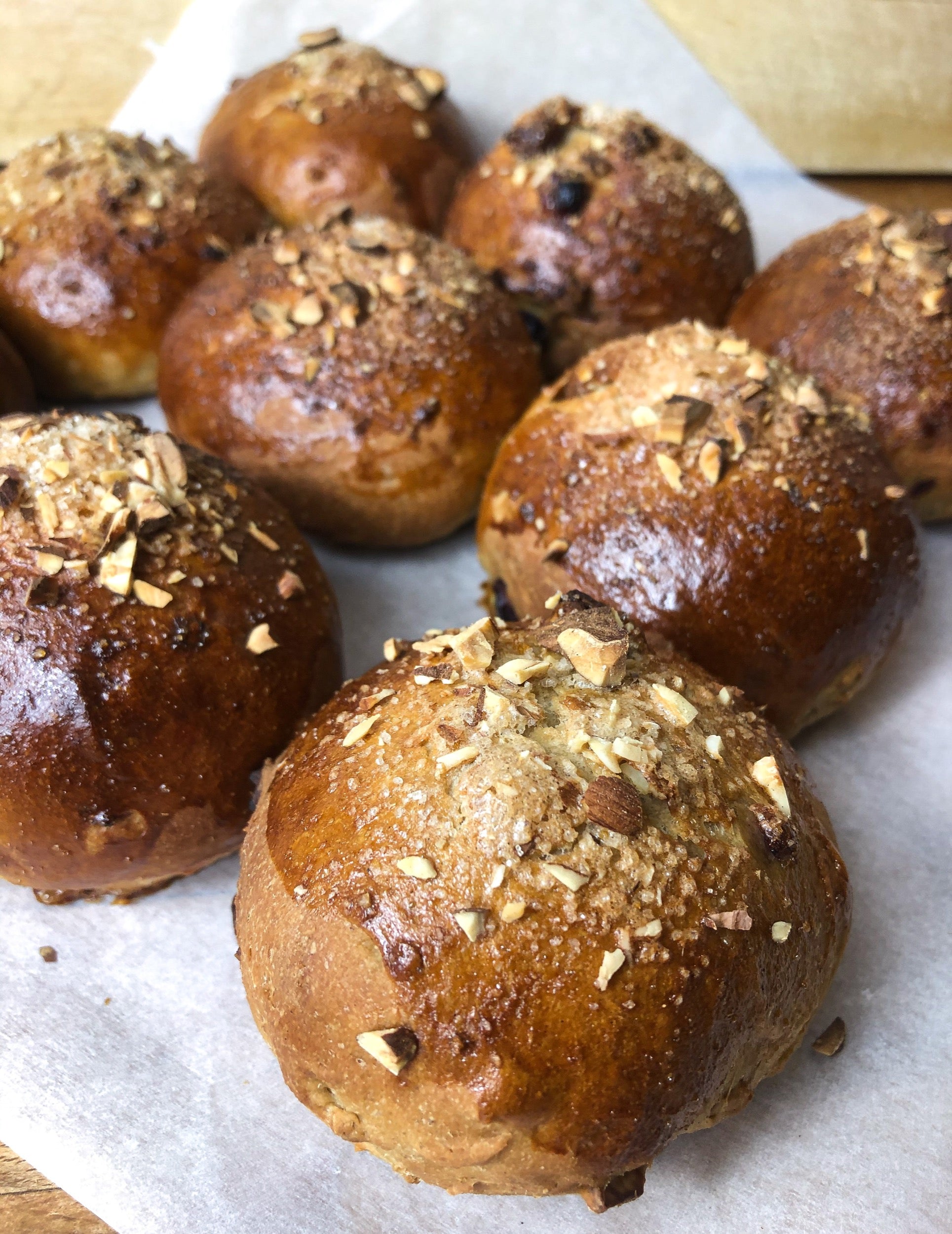 Christmas buns with 01 Pilsner Spent Grain Flour | upcycled grain recipes
