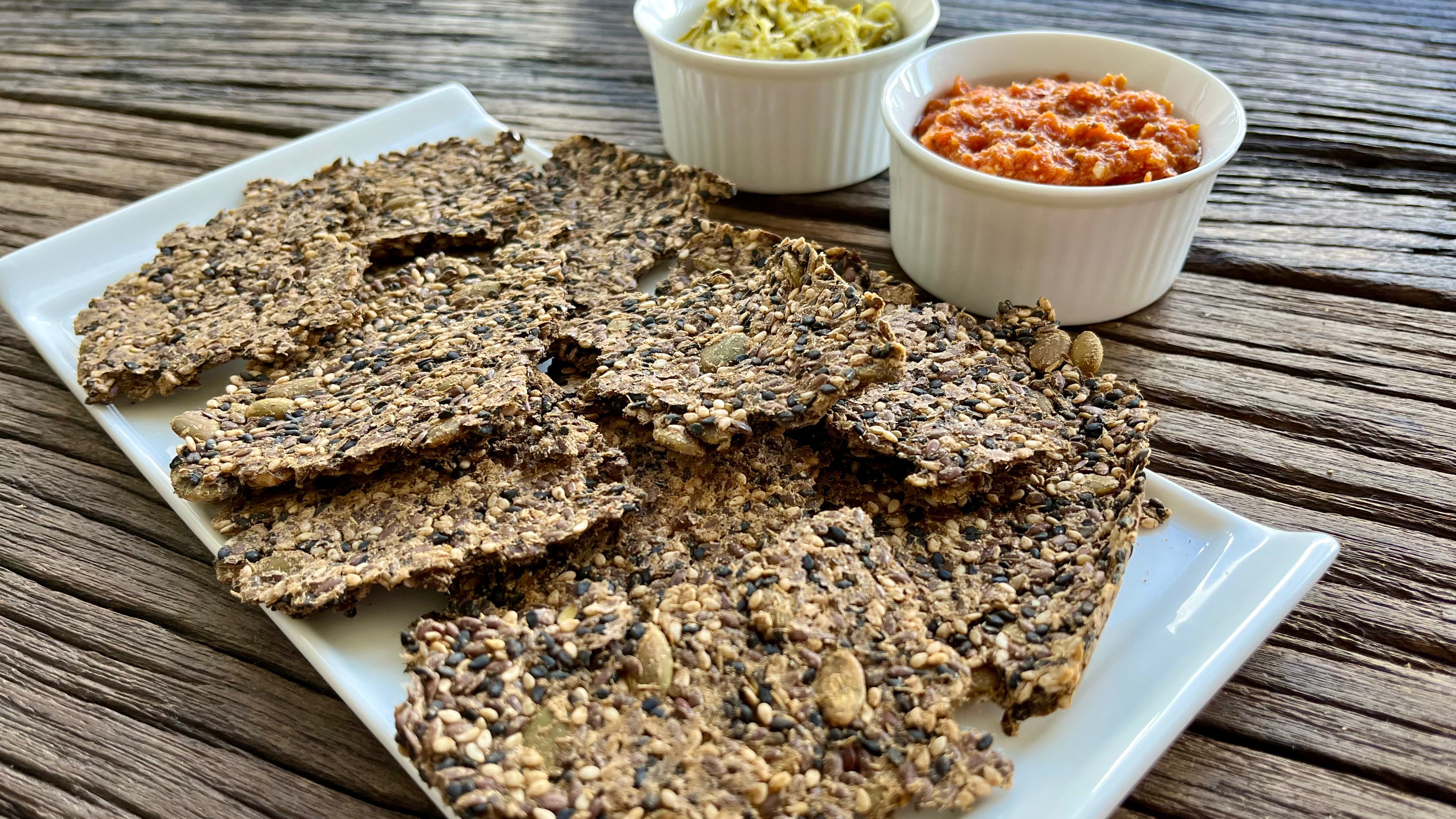 Seeded Crispbread with Spent Grain Flour