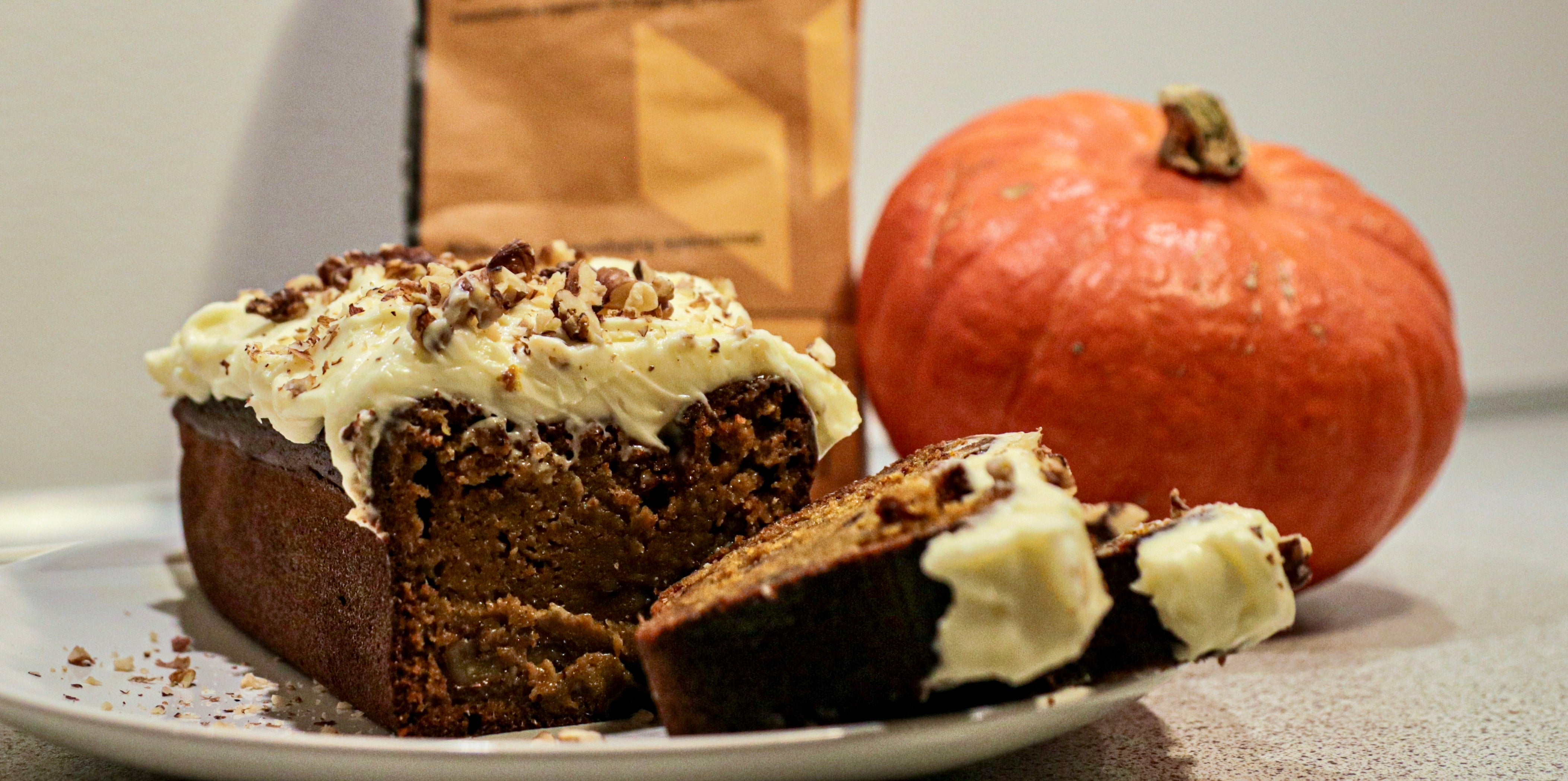 Pumpkin Loaf Cake with 01 Spent Grain Flour