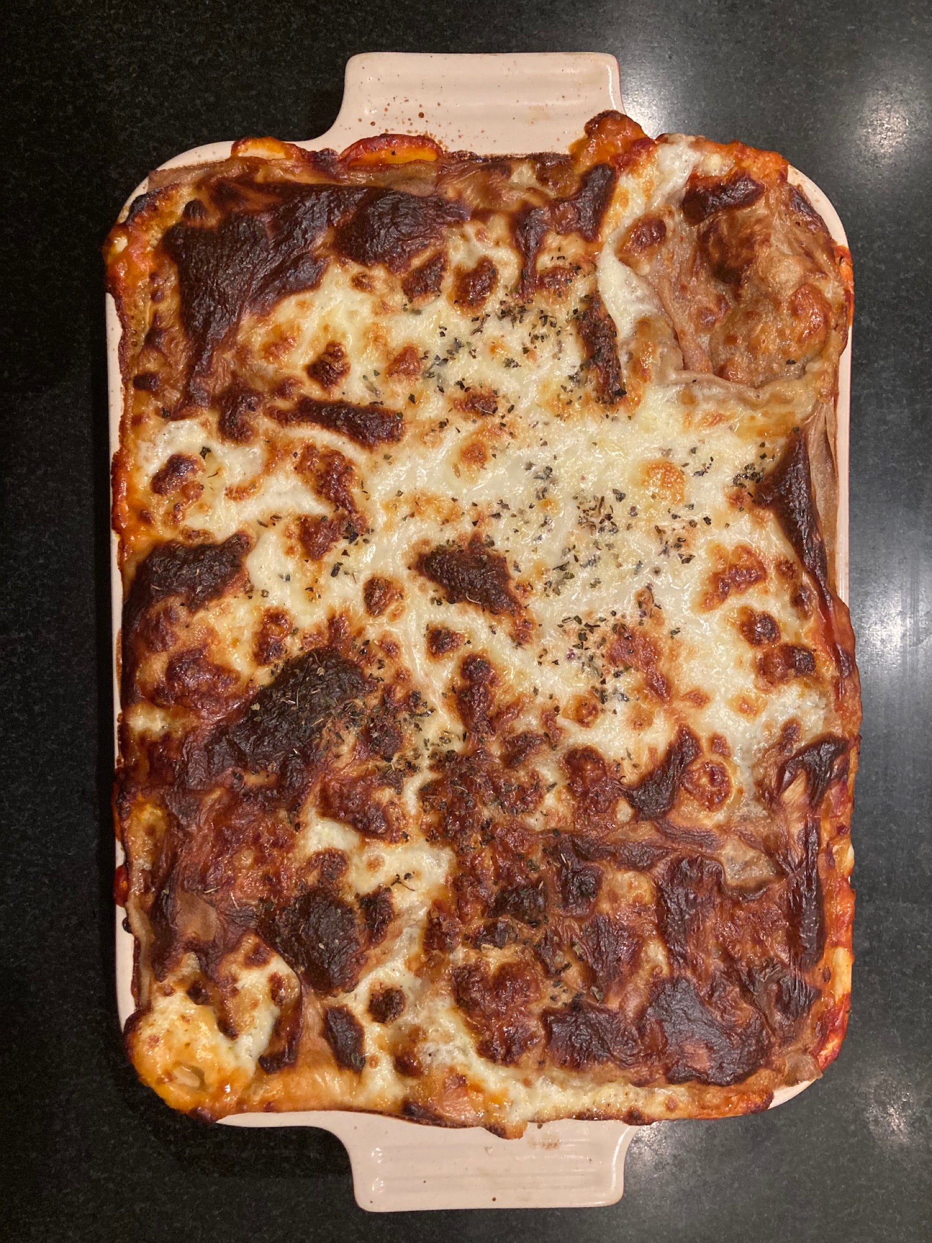 Lasagne with homemade pasta and spent grain flour (any variant)