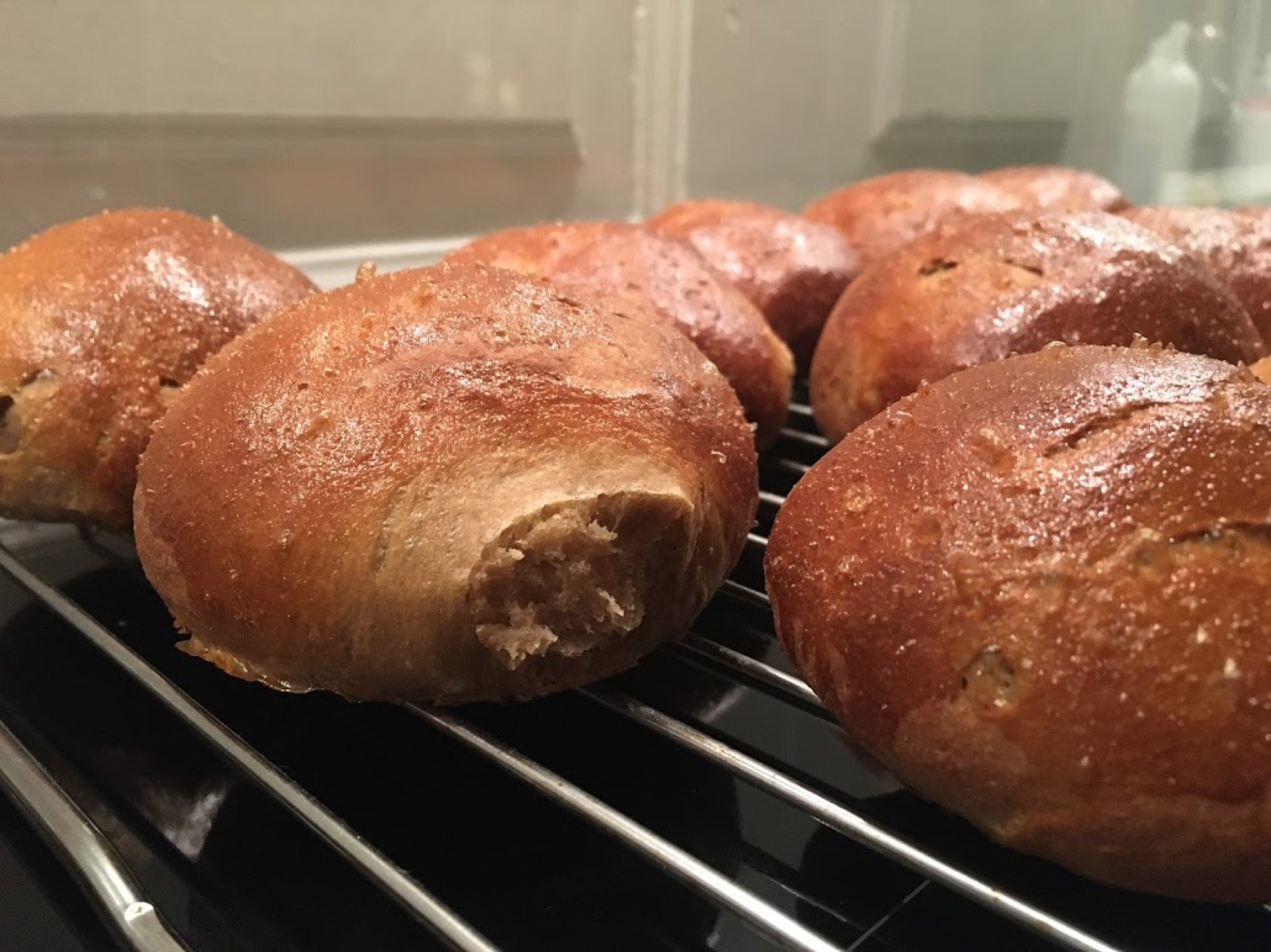 Tea buns with 01 Pilsner Spent Grain Flour